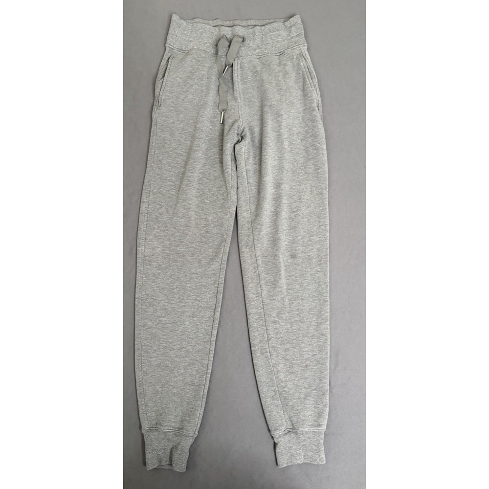 Athleta Jogger Sweatpants Womens XXS Gray Heathered Lounge Activewear Drawstring